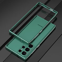 Coque Bumper Luxe Aluminum Metal Etui T01 pour Samsung Galaxy S21 Ultra 5G Vert
