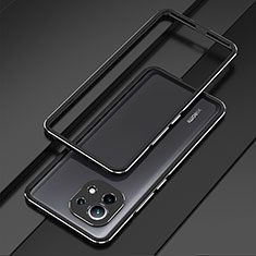 Coque Bumper Luxe Aluminum Metal Etui T01 pour Xiaomi Mi 11 Lite 4G Noir