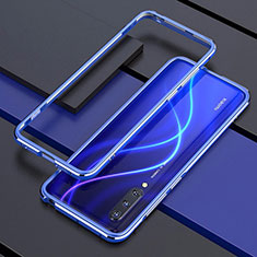 Coque Bumper Luxe Aluminum Metal Etui T01 pour Xiaomi Mi A3 Bleu