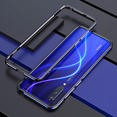 Coque Bumper Luxe Aluminum Metal Etui T01 pour Xiaomi Mi A3 Bleu et Noir