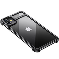 Coque Bumper Luxe Aluminum Metal Etui T02 pour Apple iPhone 11 Noir