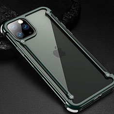 Coque Bumper Luxe Aluminum Metal Etui T02 pour Apple iPhone 11 Pro Vert
