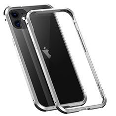 Coque Bumper Luxe Aluminum Metal Etui T02 pour Apple iPhone 12 Argent