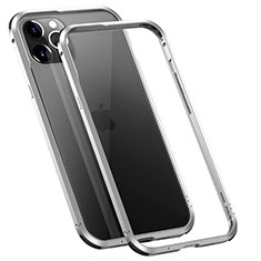 Coque Bumper Luxe Aluminum Metal Etui T02 pour Apple iPhone 12 Pro Max Argent