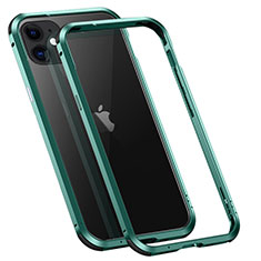 Coque Bumper Luxe Aluminum Metal Etui T02 pour Apple iPhone 12 Vert