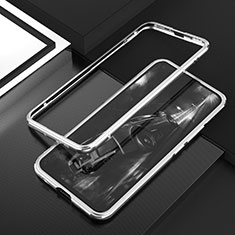 Coque Bumper Luxe Aluminum Metal Etui T02 pour Huawei P40 Lite 5G Argent