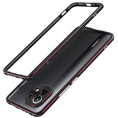 Coque Bumper Luxe Aluminum Metal Etui T02 pour Xiaomi Mi 11 5G Rouge