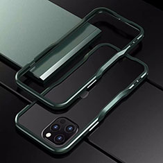 Coque Bumper Luxe Aluminum Metal Etui T03 pour Apple iPhone 12 Pro Max Vert Nuit