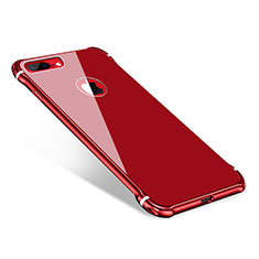 Coque Bumper Luxe Aluminum Metal Miroir Housse Etui M01 pour Apple iPhone 7 Plus Rouge