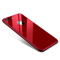 Coque Bumper Luxe Aluminum Metal Miroir Housse Etui pour Apple iPhone 7 Plus Rouge