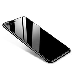Coque Bumper Luxe Aluminum Metal Miroir Housse Etui pour Apple iPhone 8 Plus Noir