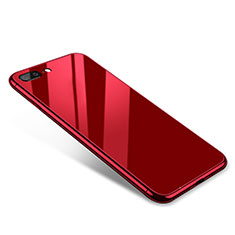 Coque Bumper Luxe Aluminum Metal Miroir Housse Etui pour Apple iPhone 8 Plus Rouge