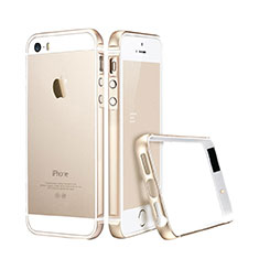 Coque Bumper Luxe Aluminum Metal pour Apple iPhone 5S Or