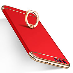 Coque Bumper Luxe Metal et Plastique avec Support Bague Anneau A01 pour Huawei P10 Rouge