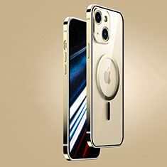 Coque Bumper Luxe Metal et Plastique Etui Housse avec Mag-Safe Magnetic Magnetique JB1 pour Apple iPhone 13 Or