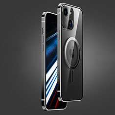 Coque Bumper Luxe Metal et Plastique Etui Housse avec Mag-Safe Magnetic Magnetique JB1 pour Apple iPhone 14 Noir