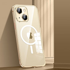 Coque Bumper Luxe Metal et Plastique Etui Housse avec Mag-Safe Magnetic Magnetique JL1 pour Apple iPhone 13 Or