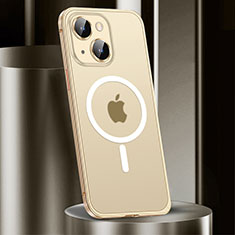 Coque Bumper Luxe Metal et Plastique Etui Housse avec Mag-Safe Magnetic Magnetique JL2 pour Apple iPhone 13 Or
