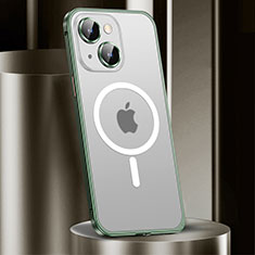 Coque Bumper Luxe Metal et Plastique Etui Housse avec Mag-Safe Magnetic Magnetique JL2 pour Apple iPhone 13 Vert