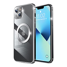 Coque Bumper Luxe Metal et Plastique Etui Housse avec Mag-Safe Magnetic Magnetique LF3 pour Apple iPhone 13 Noir