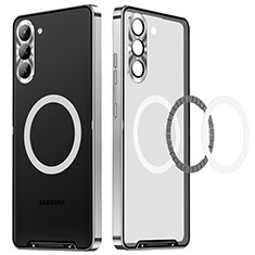 Coque Bumper Luxe Metal et Plastique Etui Housse avec Mag-Safe Magnetic Magnetique LK1 pour Samsung Galaxy S23 5G Argent