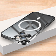 Coque Bumper Luxe Metal et Plastique Etui Housse avec Mag-Safe Magnetic Magnetique LK2 pour Apple iPhone 14 Noir