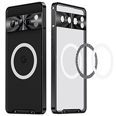 Coque Bumper Luxe Metal et Plastique Etui Housse avec Mag-Safe Magnetic Magnetique LK2 pour Google Pixel 8 Pro 5G Noir