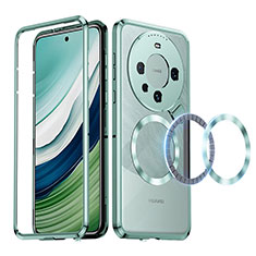 Coque Bumper Luxe Metal et Plastique Etui Housse avec Mag-Safe Magnetic Magnetique LK2 pour Huawei Mate 60 Vert