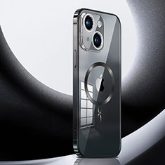 Coque Bumper Luxe Metal et Plastique Etui Housse avec Mag-Safe Magnetic Magnetique LK3 pour Apple iPhone 13 Noir