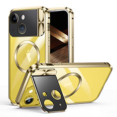 Coque Bumper Luxe Metal et Plastique Etui Housse avec Mag-Safe Magnetic Magnetique LK4 pour Apple iPhone 13 Or