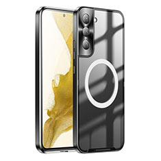 Coque Bumper Luxe Metal et Plastique Etui Housse avec Mag-Safe Magnetic Magnetique P01 pour Samsung Galaxy S22 5G Noir