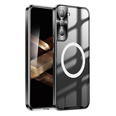 Coque Bumper Luxe Metal et Plastique Etui Housse avec Mag-Safe Magnetic Magnetique P01 pour Samsung Galaxy S24 Plus 5G Noir