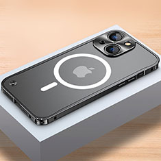 Coque Bumper Luxe Metal et Plastique Etui Housse avec Mag-Safe Magnetic Magnetique QC1 pour Apple iPhone 13 Noir