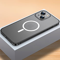 Coque Bumper Luxe Metal et Plastique Etui Housse avec Mag-Safe Magnetic Magnetique QC2 pour Apple iPhone 13 Mini Noir
