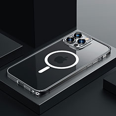 Coque Bumper Luxe Metal et Plastique Etui Housse avec Mag-Safe Magnetic Magnetique QC3 pour Apple iPhone 12 Pro Noir