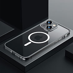Coque Bumper Luxe Metal et Plastique Etui Housse avec Mag-Safe Magnetic Magnetique QC3 pour Apple iPhone 15 Noir