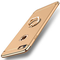 Coque Bumper Luxe Metal et Plastique Etui Housse avec Support Bague Anneau A01 pour Apple iPhone SE (2020) Or