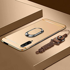 Coque Bumper Luxe Metal et Plastique Etui Housse avec Support Bague Anneau A01 pour Huawei Honor 9X Pro Or