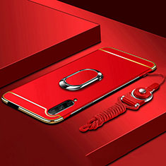 Coque Bumper Luxe Metal et Plastique Etui Housse avec Support Bague Anneau A01 pour Huawei Honor 9X Pro Rouge