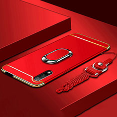 Coque Bumper Luxe Metal et Plastique Etui Housse avec Support Bague Anneau A01 pour Huawei Honor 9X Rouge