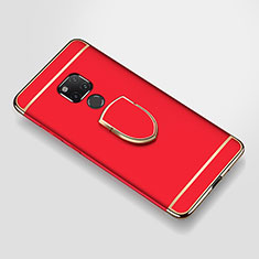 Coque Bumper Luxe Metal et Plastique Etui Housse avec Support Bague Anneau A01 pour Huawei Mate 20 X 5G Rouge