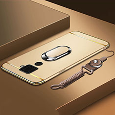 Coque Bumper Luxe Metal et Plastique Etui Housse avec Support Bague Anneau A01 pour Huawei Nova 5i Pro Or