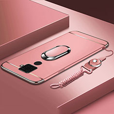 Coque Bumper Luxe Metal et Plastique Etui Housse avec Support Bague Anneau A01 pour Huawei Nova 5i Pro Or Rose