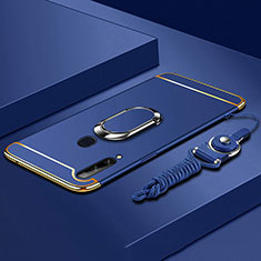 Coque Bumper Luxe Metal et Plastique Etui Housse avec Support Bague Anneau A01 pour Samsung Galaxy A20s Bleu