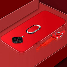 Coque Bumper Luxe Metal et Plastique Etui Housse avec Support Bague Anneau A01 pour Vivo S1 Pro Rouge