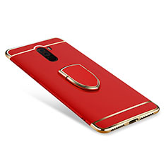 Coque Bumper Luxe Metal et Plastique Etui Housse avec Support Bague Anneau A01 pour Xiaomi Pocophone F1 Rouge