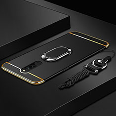 Coque Bumper Luxe Metal et Plastique Etui Housse avec Support Bague Anneau A01 pour Xiaomi Redmi 8 Noir