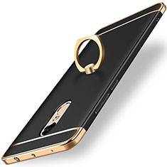 Coque Bumper Luxe Metal et Plastique Etui Housse avec Support Bague Anneau A01 pour Xiaomi Redmi Note 4 Noir