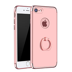 Coque Bumper Luxe Metal et Plastique Etui Housse avec Support Bague Anneau A02 pour Apple iPhone 7 Or Rose