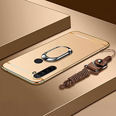 Coque Bumper Luxe Metal et Plastique Etui Housse avec Support Bague Anneau K01 pour Xiaomi Redmi Note 8 (2021) Or
